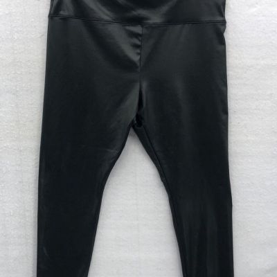 Wild Fable Womens 2XL High Sheen Wet Look Leather Look Leggings Crop